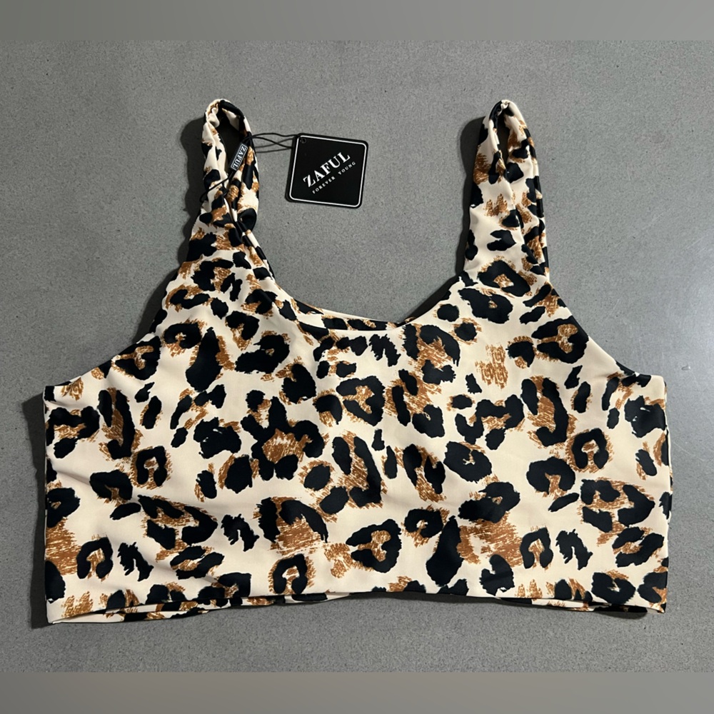 Zaful Leopard Print Bikini Top XXL - Picture 2 of 5